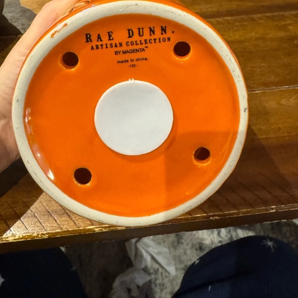 Rae Dunn Glossy Orange Birdhouse
